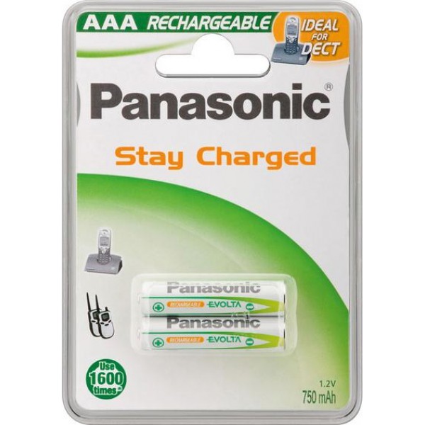 Rechargeable Batteries Panasonic AAA 750mAh (2τμχ) For Dect