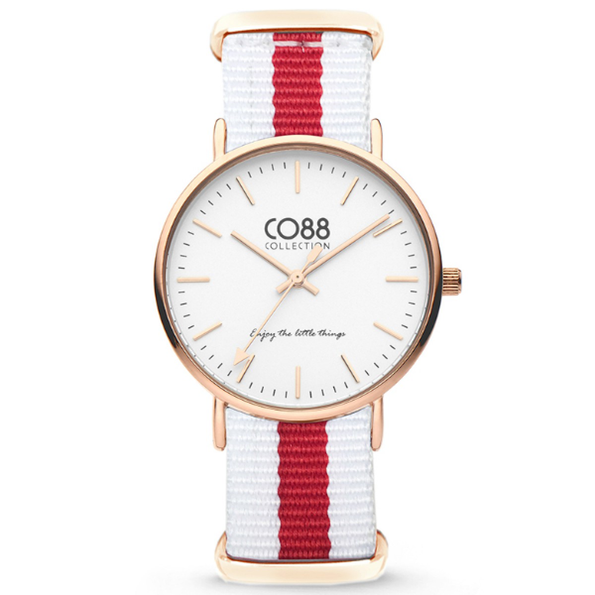 Ρολόι Co88 IPB Nato Red/White Strap 36mm (8CW-10028)