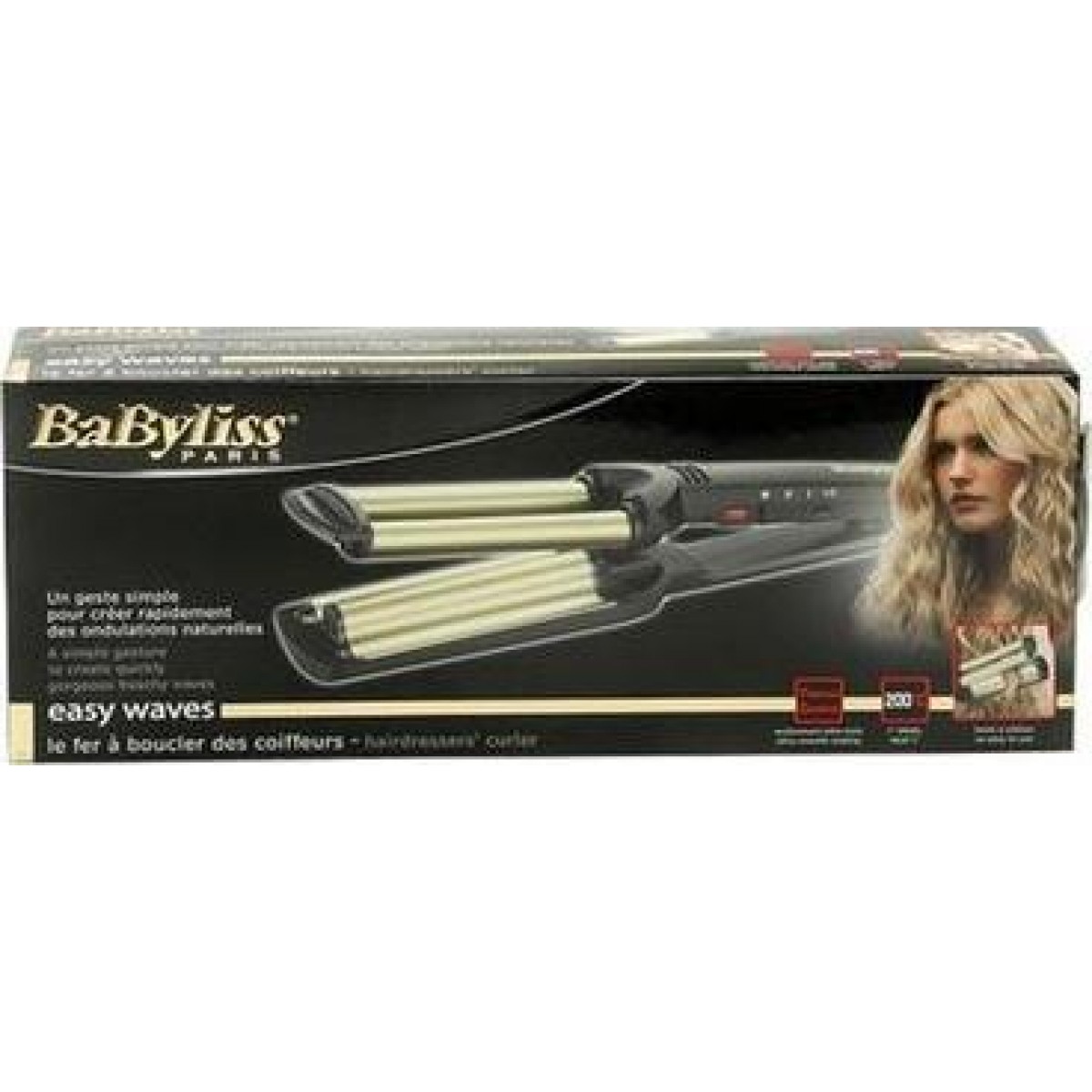 BaByliss C260E  EasyWaves Texturizing iron Warm Black, Silver  1.8 m