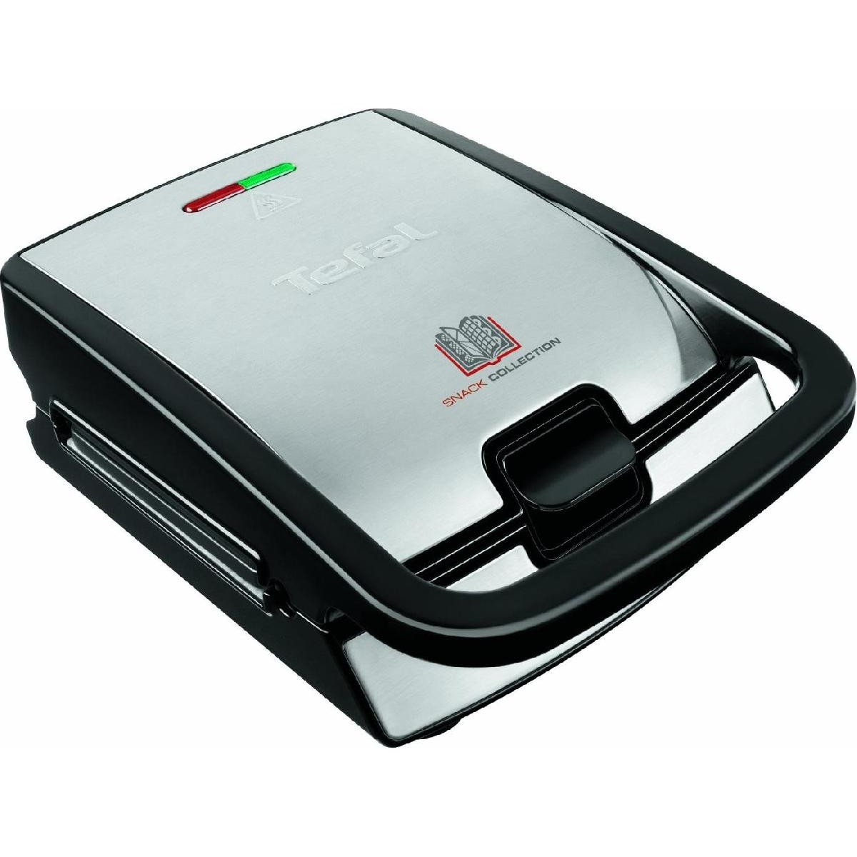Tefal SW 852 D12 Snack Collection Τοστιέρα Βαφλιέρα με αποσπώμενες πλάκες 700Watt, Black/Stainless