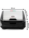 Tefal SW 852 D12 Snack Collection Τοστιέρα Βαφλιέρα με αποσπώμενες πλάκες 700Watt, Black/Stainless