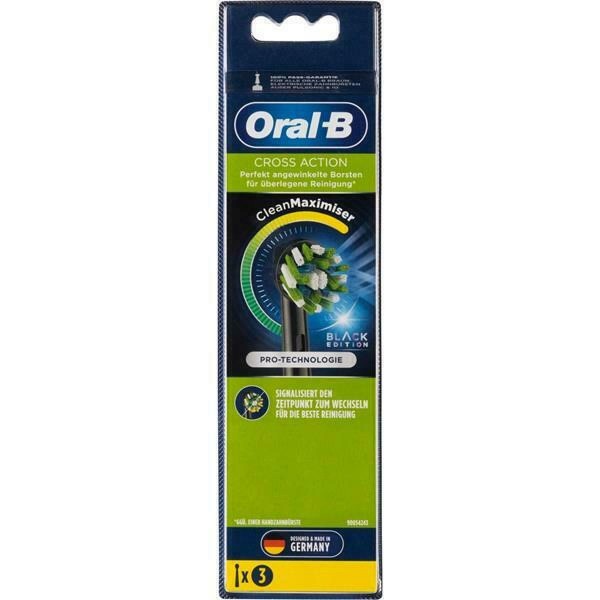 Oral-B Toothbrush heads CrossAction CleanMaximizer 3pcs black (410621)