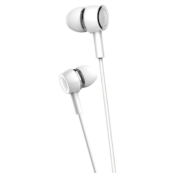 USAMS  EP-12 earphones με μικρόφωνο  3.5mm, 1.2m white