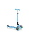 GLOBBER  Junior Foldable Fantasy Lights, Scooter blue, pastel blue flowers ( 433-200 )