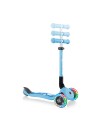 GLOBBER  Junior Foldable Fantasy Lights, Scooter blue, pastel blue flowers ( 433-200 )