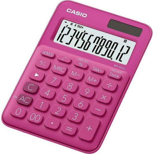 Casio MS-20UC-RD Αριθμομηχανή Λογιστική  12 Ψηφίων hot pink