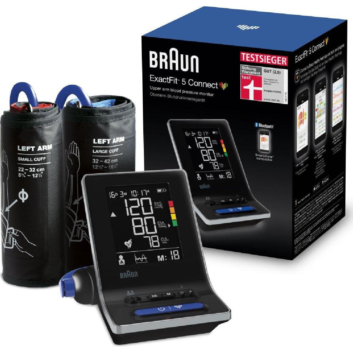 Braun Exact Fit 5 Connect Ψηφιακό Πιεσόμετρο Μπράτσου με Bluetooth BUA6350EU