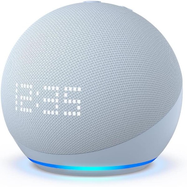 Amazon Echo (5h Generation 2022) έξυπνο ηχείο with clock and Alexa  cloud Blue (4987204)
