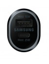 Samsung EP-L4020NBEGEU super fast car charger 1x USB-C-Port 25 Watt -1x USB-Port 15 Watt black