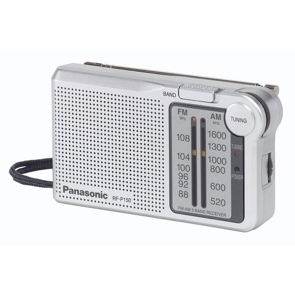 Panasonic Φορητό Ραδιόφωνο (RF-P150D) Ασημί με Υποδοχή Ακουστικών 3.5mm
