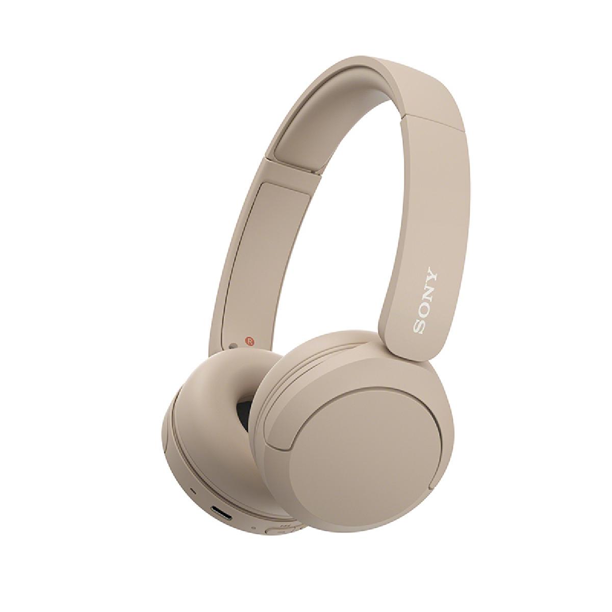 Sony WH-CH520C on-ear bluetooth headphones  beige