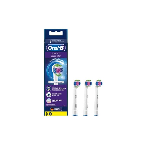 Oral-B Toothbrush heads Clean 3D CleanMaximizer  3pcs white (410416)