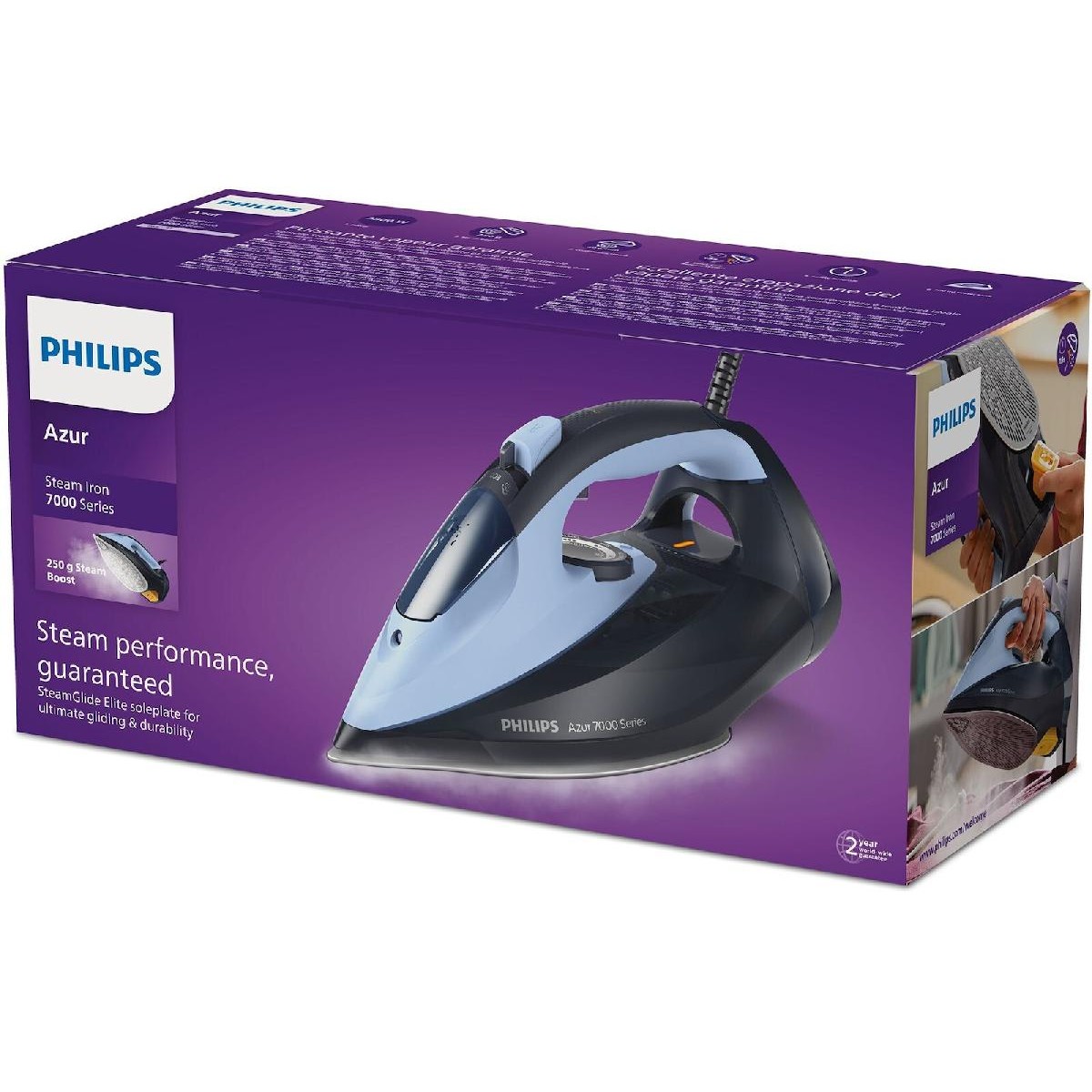 Philips  DST7041/20 HV Steam Iron 2800 watt 50gr/min Light Dark Blue