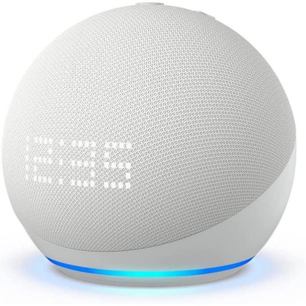 Amazon Echo (5h Generation 2022) έξυπνο ηχείο with clock and Alexa white (B09B95DTR4)
