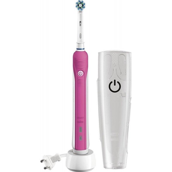 Oral-B PRO 750 3D  Pink White + Travel Case