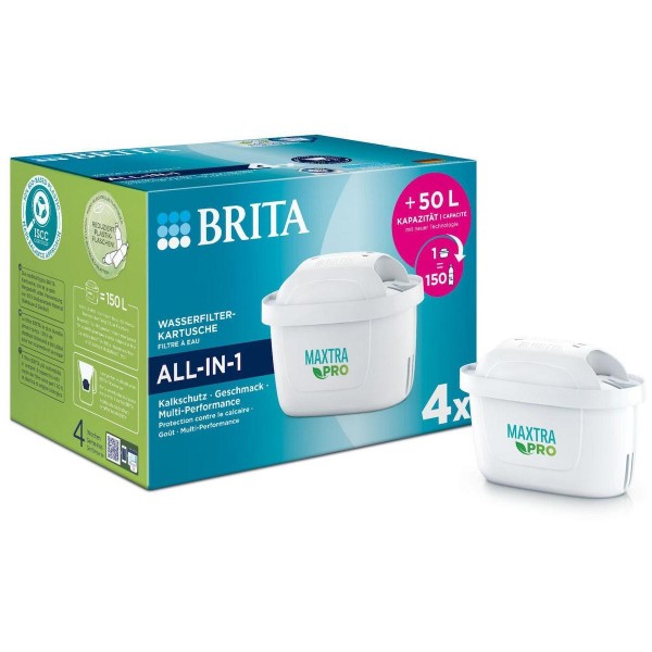 Brita Maxtra PRO ALL-in-1  Pack 4 Ανταλλακτικό Φίλτρο νερού για Κανάτα (122027)