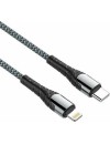 LDNIO καλώδιο Lightning σε USB-C 30W 1m γκρι (LC111)