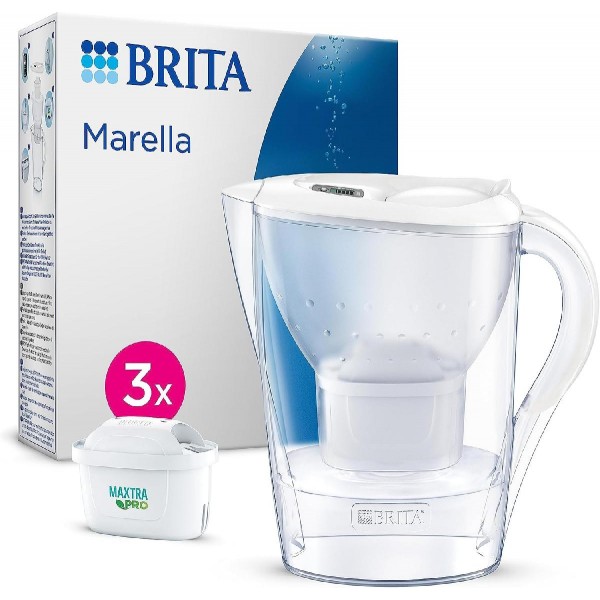 Brita Marella Κανάτα Σερβιρίσματος 2,4lt  white και 3 φίλτρα MAXTRA PRO ALL IN 1 (125370)