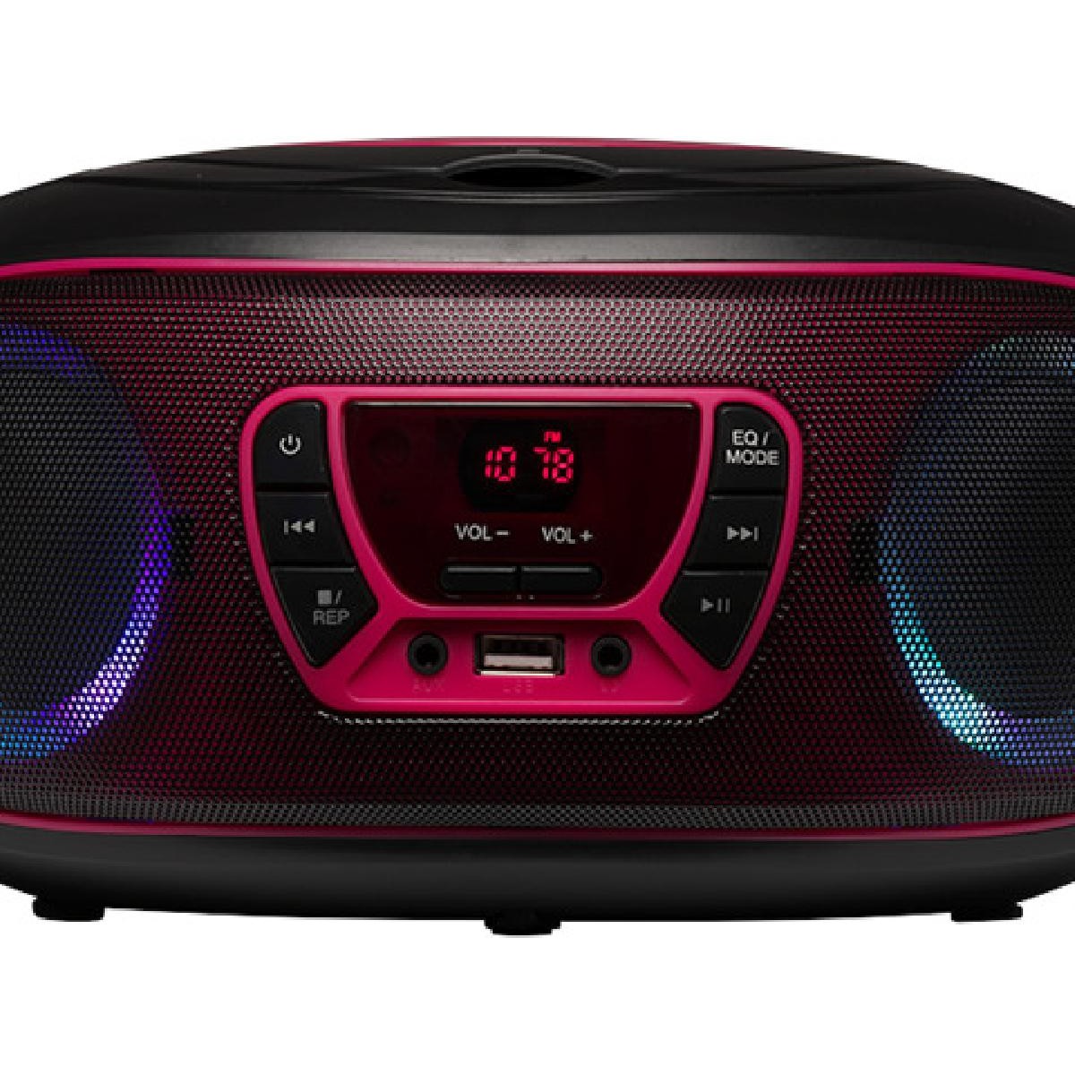 Denver TCL-212BT FM boombox with bluetooth,USB,CD player & AUX input pink