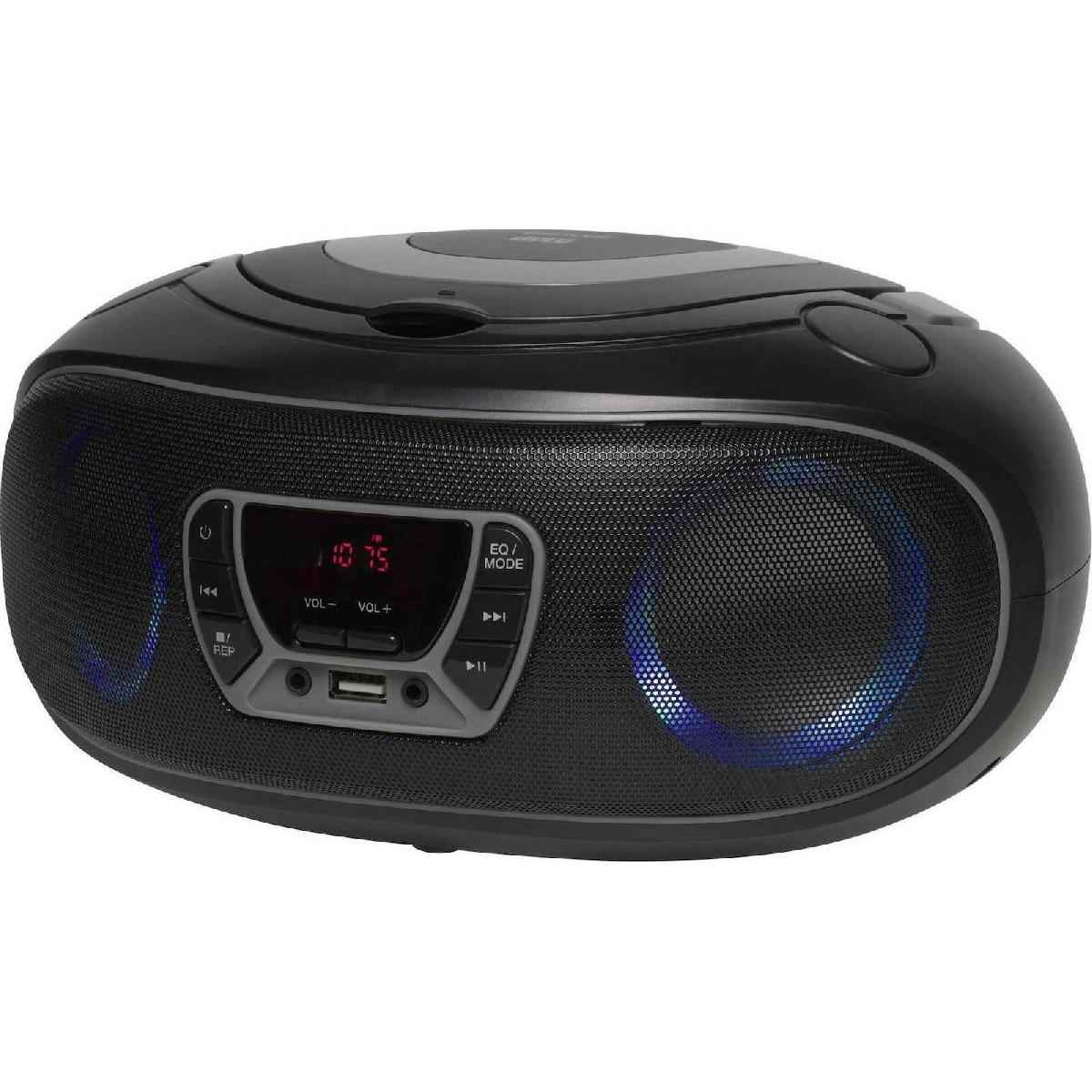 Denver TCL-212BT FM boombox with bluetooth,USB,CD player & AUX input gray