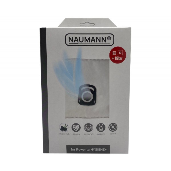 Naumann  Σακούλες Σκούπας 5τμχ + 1 φίλτρο Συμβατή με Σκούπα Rowenta Hygiene