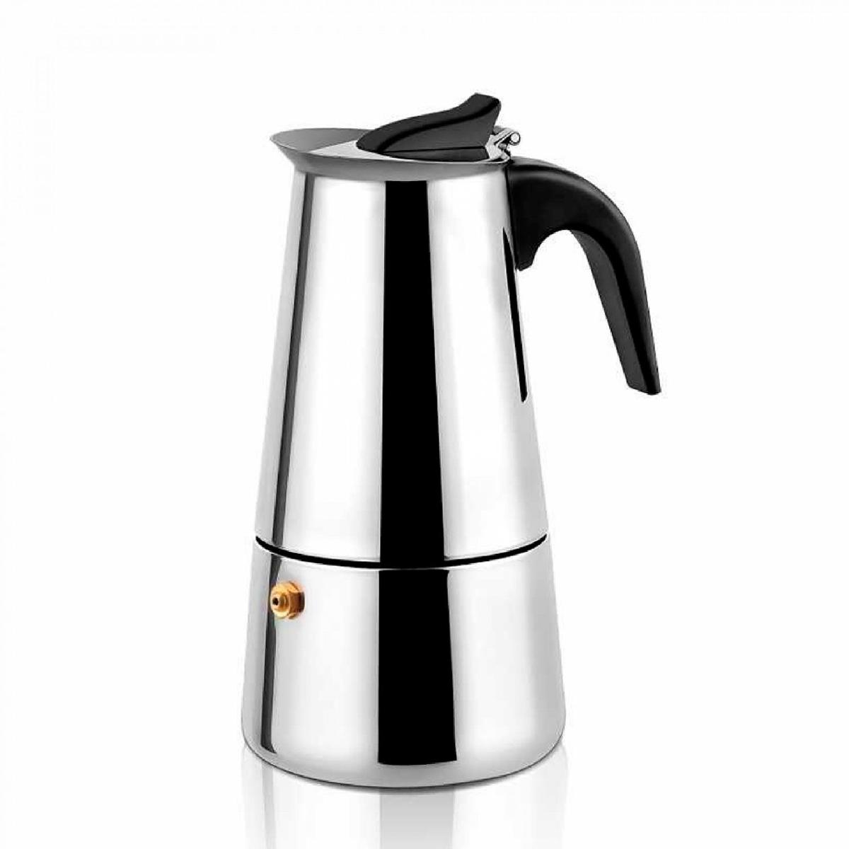 Haeger SS MOKA Pot 10 stainless steel coffee moka pot 10 cups (CP-10S.002A)