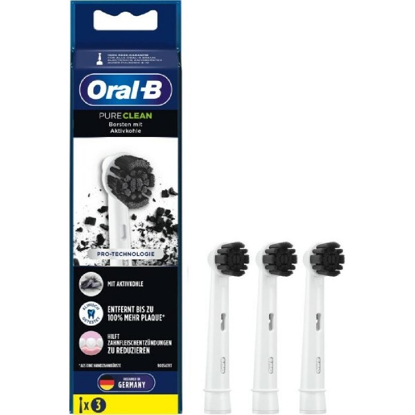 Oral-B Pure Clean ανταλλακτικά Charcoal 3 τμκ (391159)