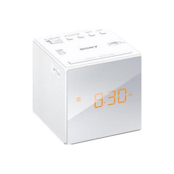 Sony ICF-C1W Ψηφιακό Ρολόι Επιτραπέζιο με Ξυπνητήρι white