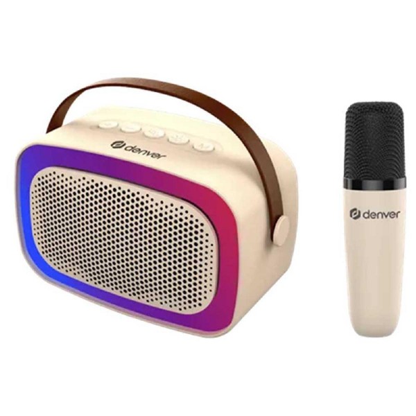Denver BTM-610 Bluetooth speaker with LED light and microphone