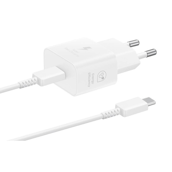 Samsung EP-T2510XWE quick charger with cable USB-C 25 watt white (blister)