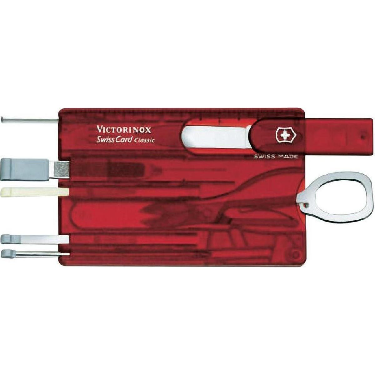 Victorinox Classic Swisscard Κάρτα Πολυεργαλείο με Θήκη red (0.7100.T)