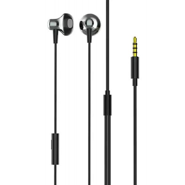 LDNIO HP08 earphones με μικρόφωνο  3.5mm, 1.2m, gray