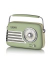 Haeger RB-GRE.001A Retro Bluetooth Vintage FM Radio with Bluetooth Speaker Green