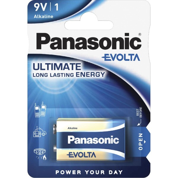 Panasonic Evolta Αλκαλική Μπαταρία 9V 1τμχ 6LR61EGE/1BP