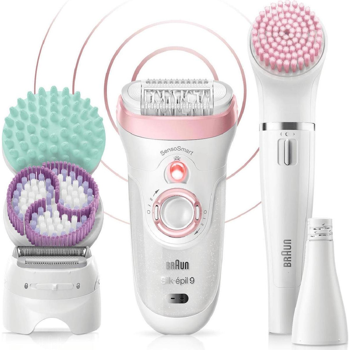 Braun 9-985BS Silk-epil 9 epilator SensoSmart white pink