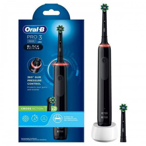 Oral-B Pro 3 3400N toothbrush cross action black edition