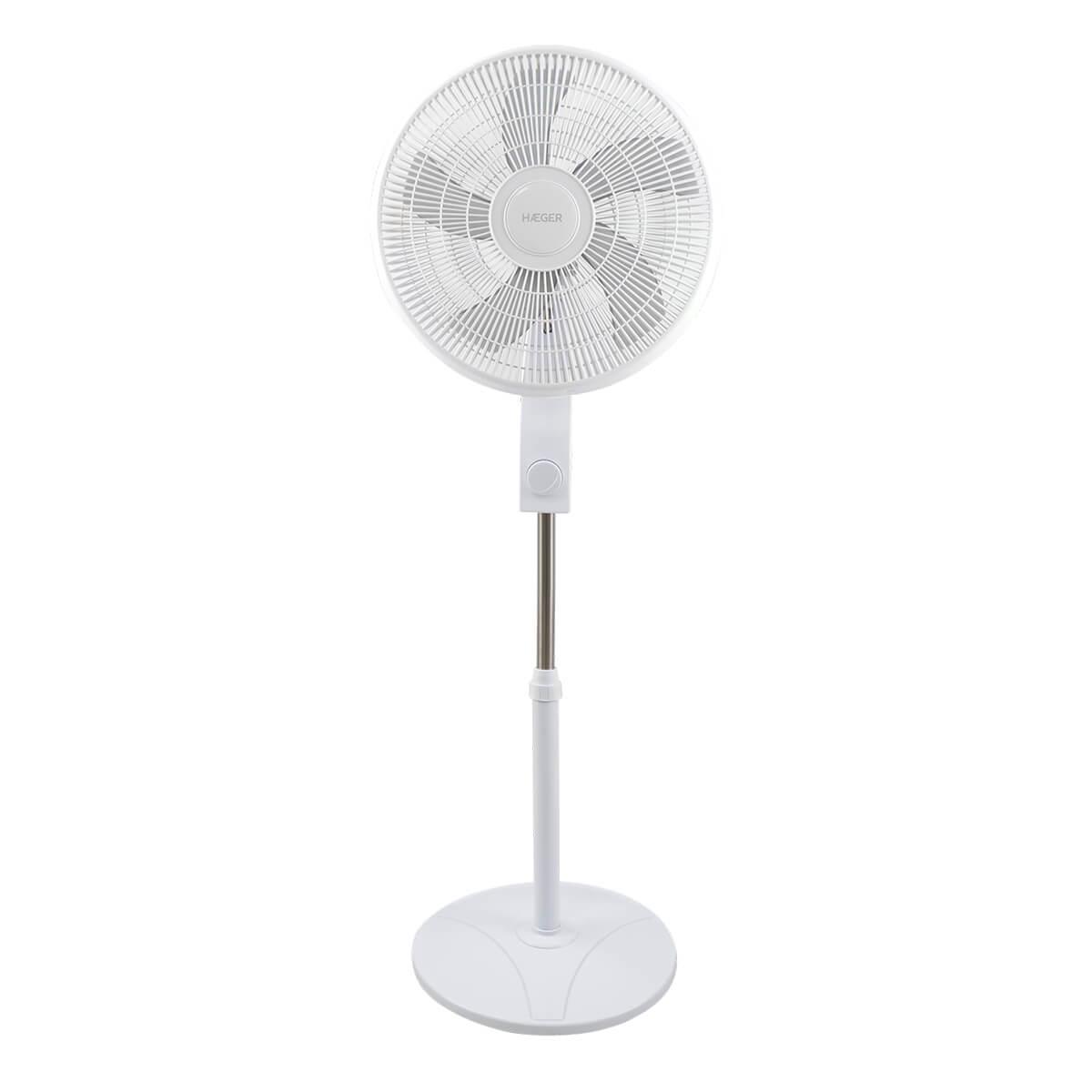 Haeger Smooth Wind SF-16W.015A Ανεμιστήρας Ορθοστάτης 45 watt 40cm white