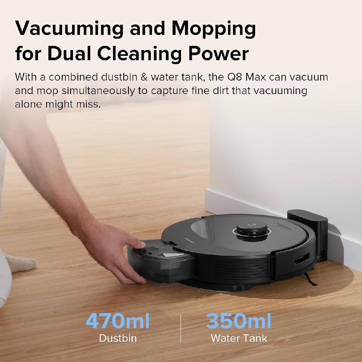 Roborock Q8 Max robot vacuum cleaner black (Q8M52-00)