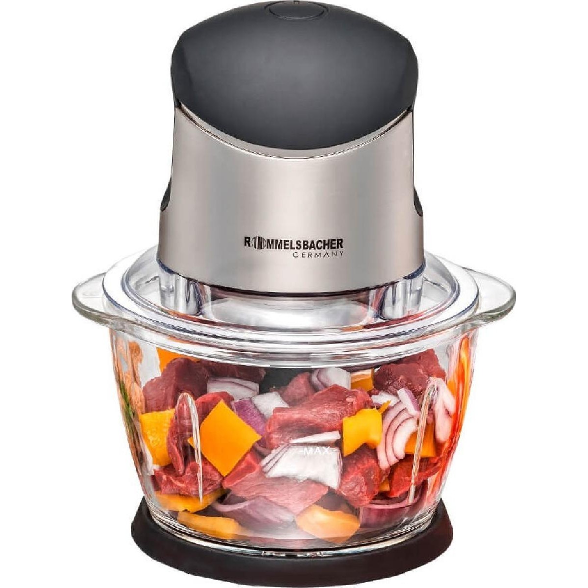 Rommelsbacher MZ 400 Multi Food Chopper 400 watt 1lt stainless steel black