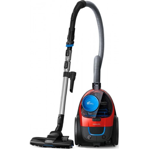 Philips PowerPro Compact FC 9330/09  Ηλεκτρική Σκούπα 900 watt με Κάδο red blue black