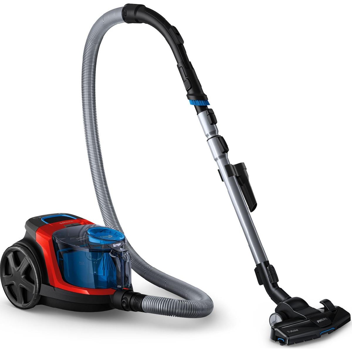 Philips PowerPro Compact FC 9330/09  Ηλεκτρική Σκούπα 900 watt με Κάδο red blue black