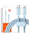 Mcdodo CA-3661 Type-C to Lightning Transparent Data Cable  1.2m blue