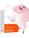 Mcdodo CH-0156 33 watt USB-A +USB-C GAN Fast Charger (EU) pink