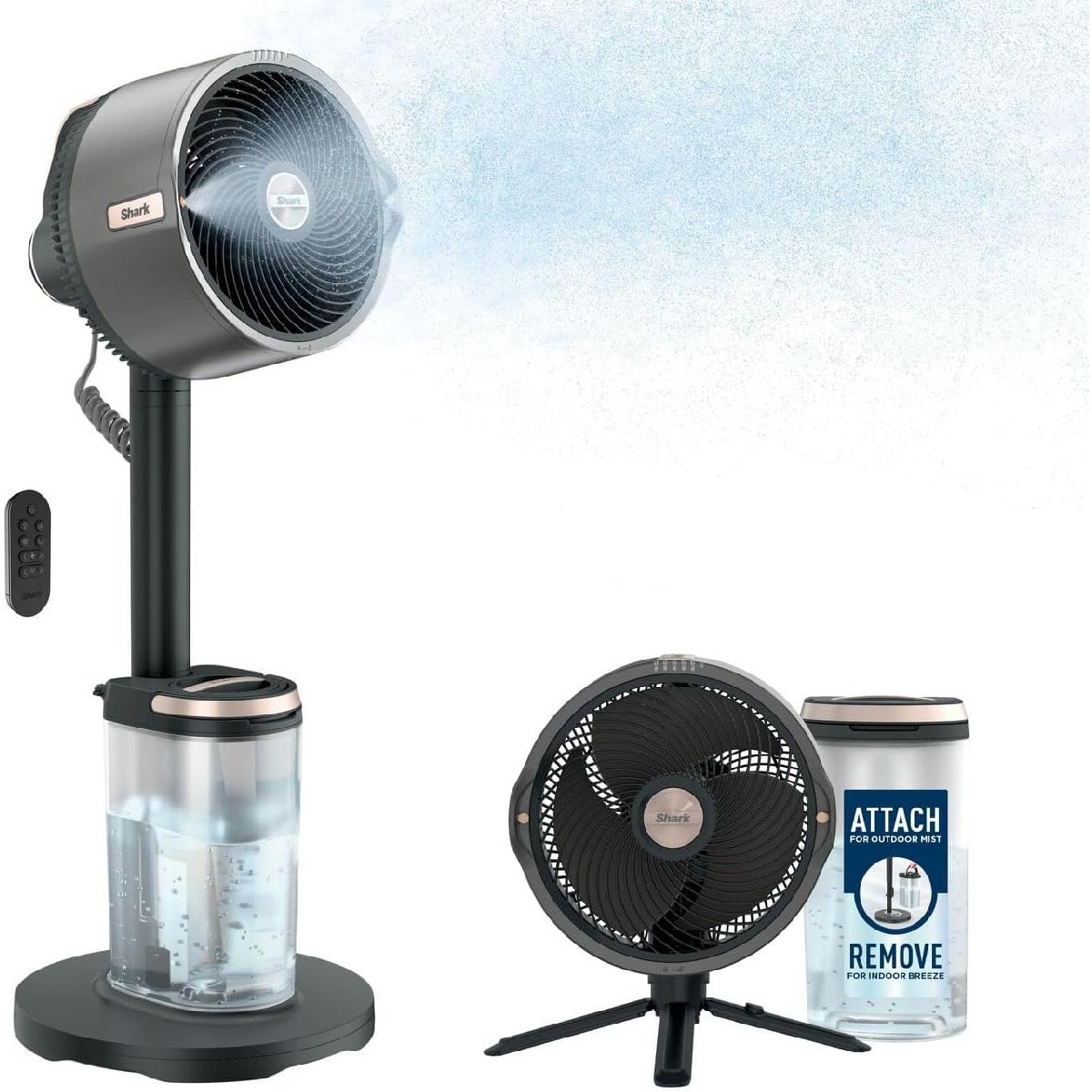 Shark FA300EU FlexBreeze Promist Υβρυδικός Ανεμιστήρας Υδρονέφωσης Anthracite