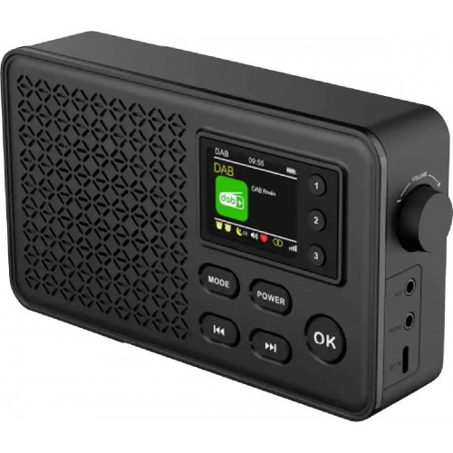 Denver DAB-57 FM Φορητό φορτιζόμενο Ψηφιακό Ραδιόφωνο  DAB με Bluetooth and color display