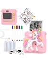 Denver KPC-1363RO kids print camera with funny silicone cover and thermal print function rose