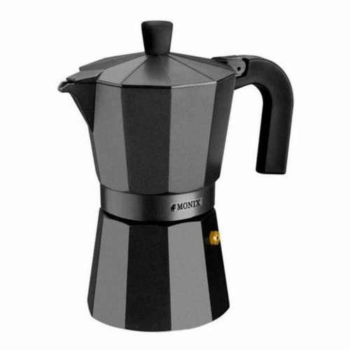 Monix Vitro Noir 3 coffee espresso pot 3 cups black