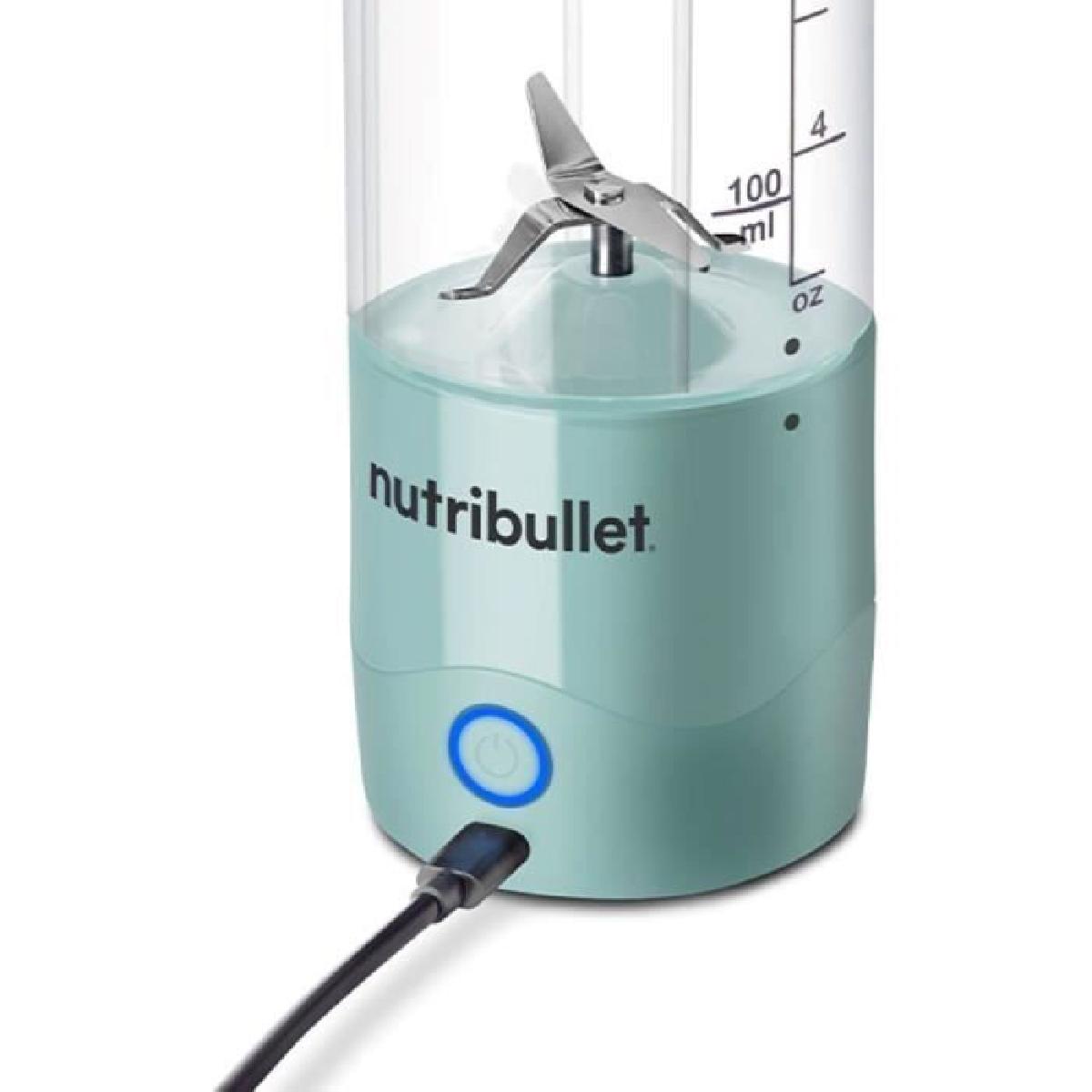 NutriBullet NBP003LBL portable rechargable blender  0.47lt Light blue