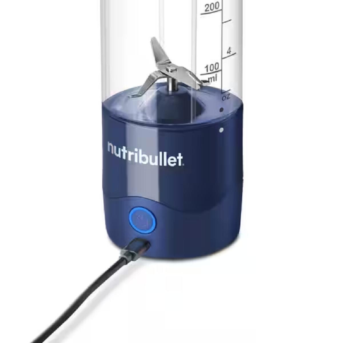NutriBullet NBP003NBL portable rechargable blender  0.47lt navy blue