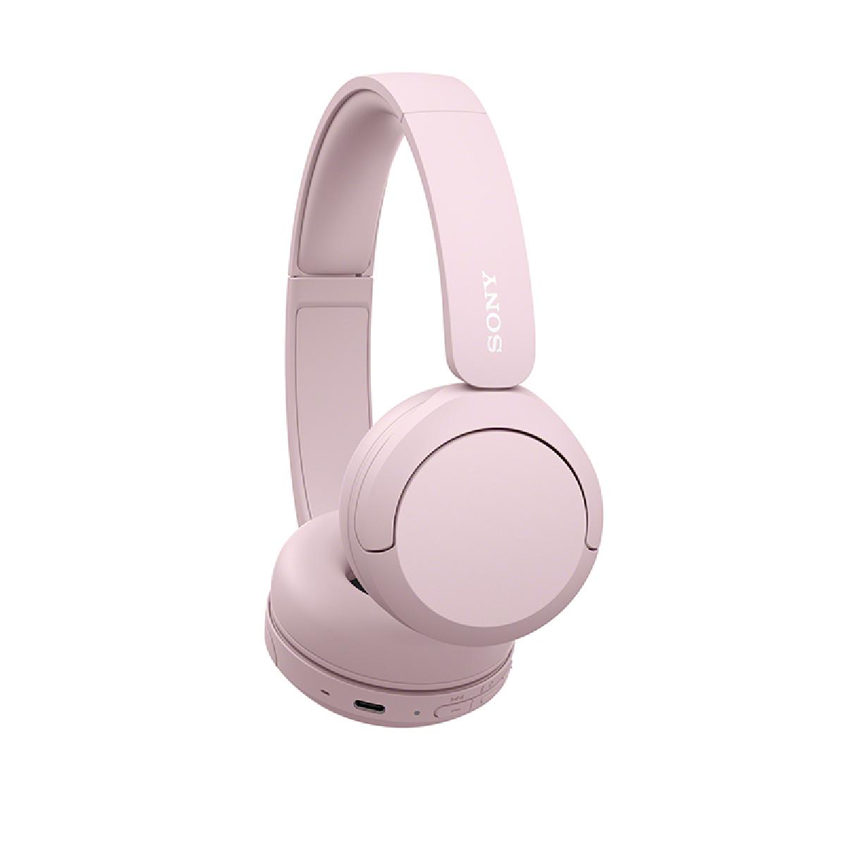 Sony WH-CH520P on-ear bluetooth headphones pink